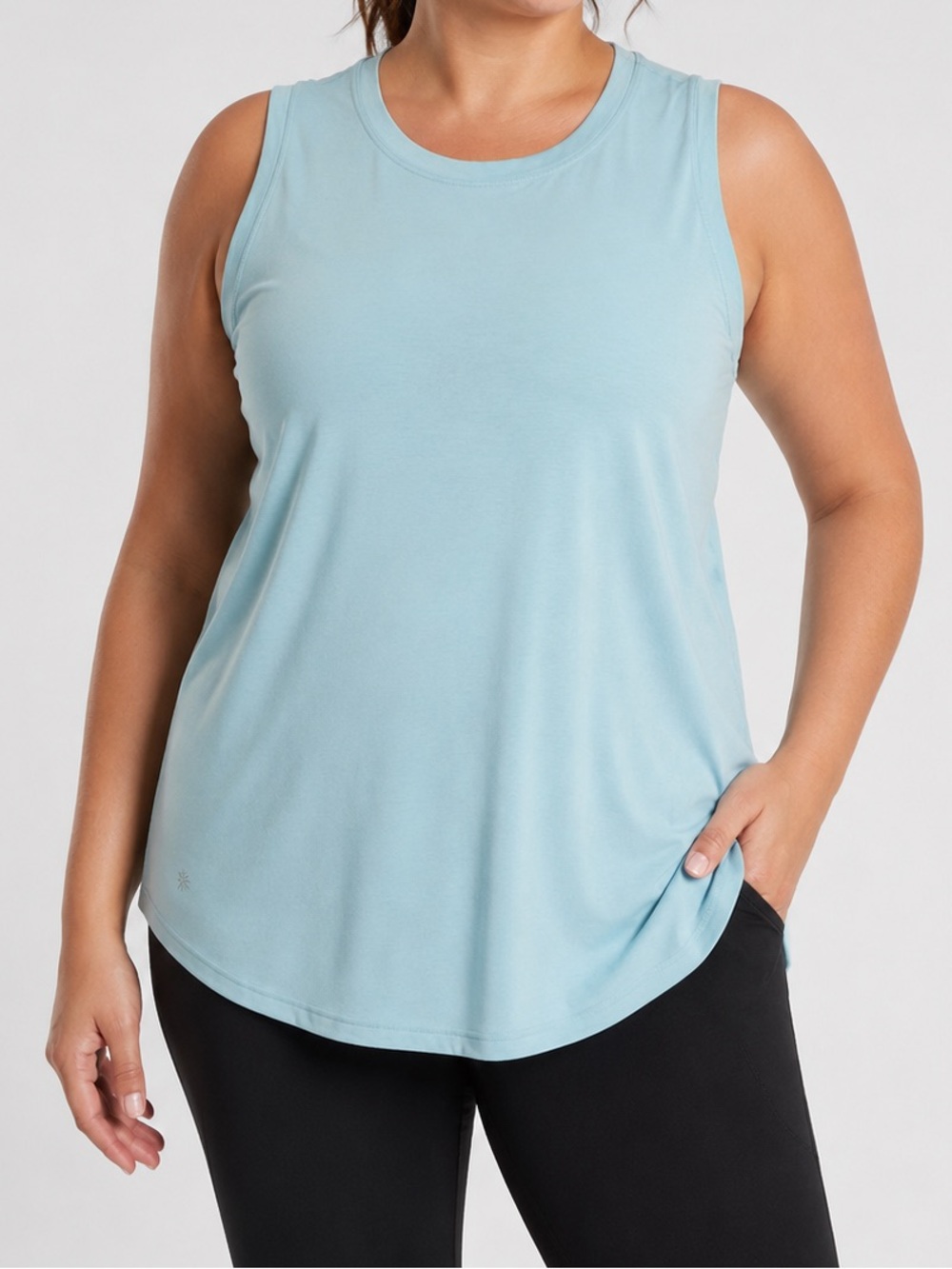 Athleta Aqua Sleeveless Performance Tank Top Large Relaxed Fit